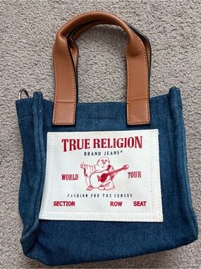 True religion denim mini tote bag